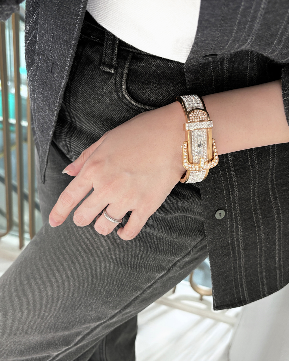 [Victoria Wieck] 로즈골드 버클 뱅글 워치