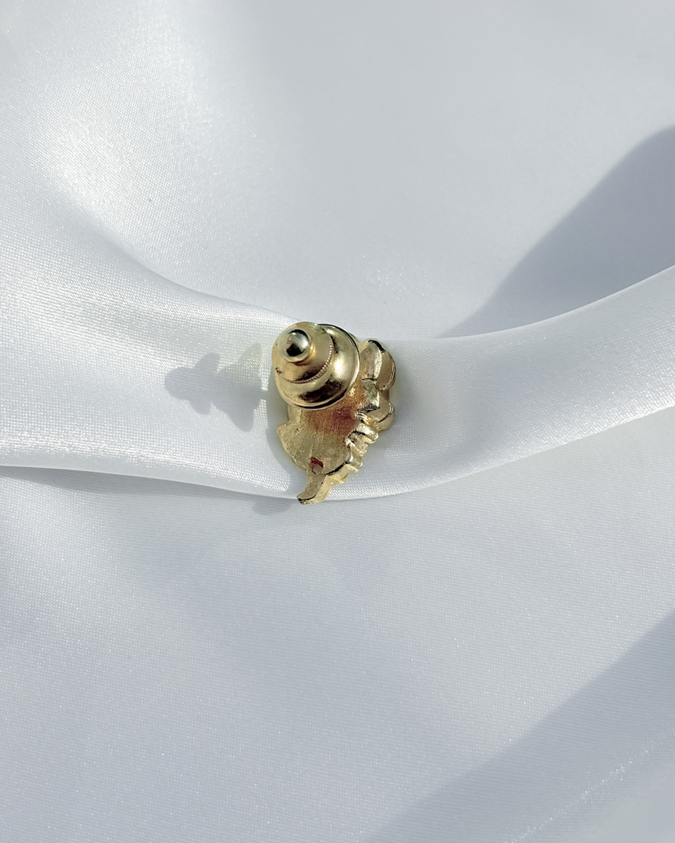 타이니 골드 로즈 브로치 - 이미지 8