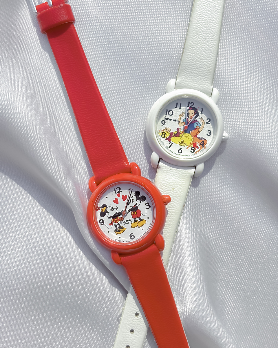 [올드스톡][Lorus X Disney] 디즈니 미키 앤 미니 워치