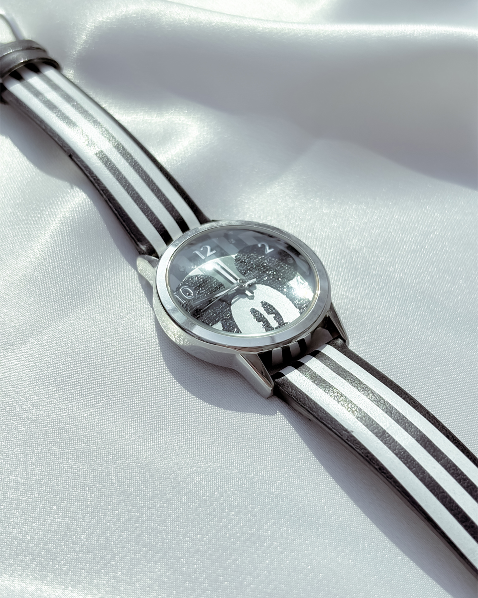 디즈니 글리터 앤 스트라이프 미키 워치