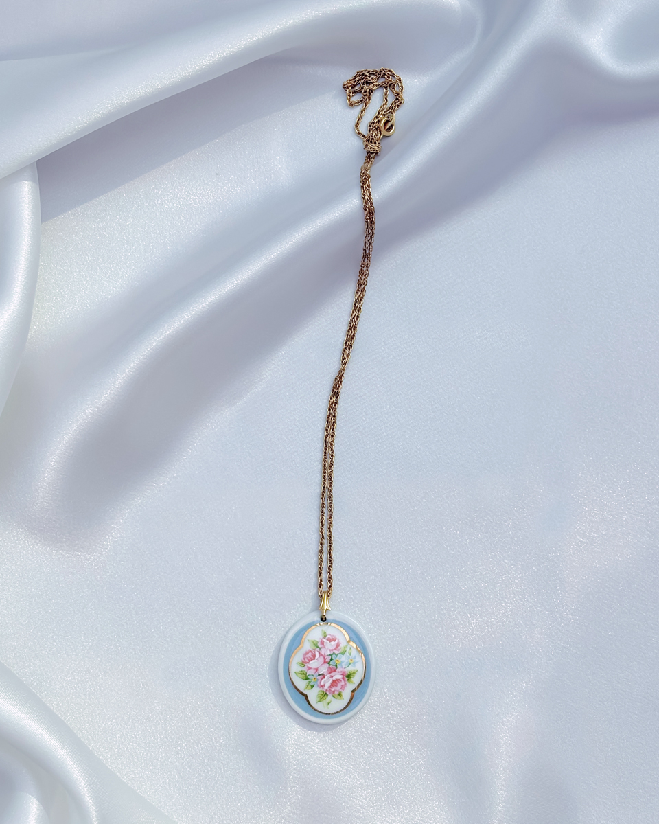 장미와 물망초 포슬린 네크리스 - 이미지 7