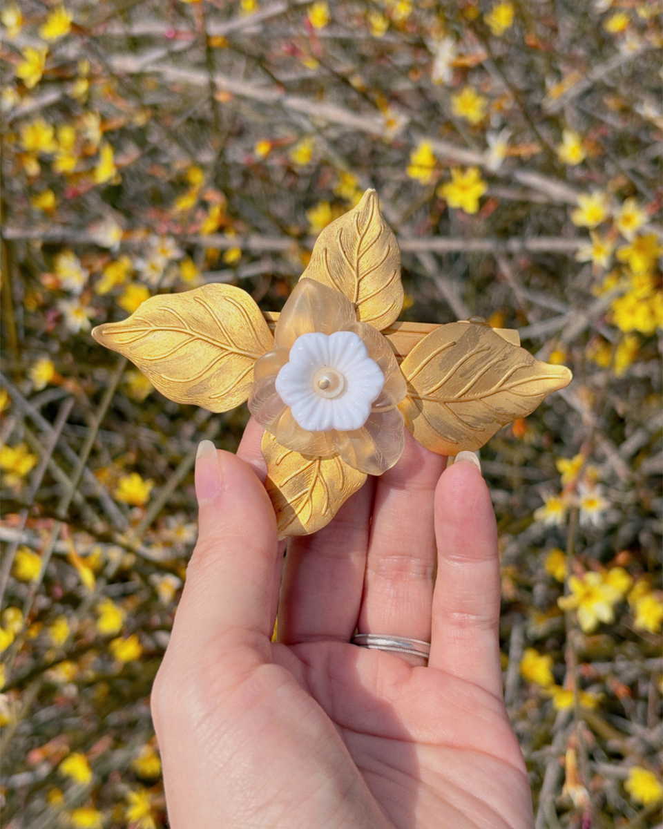 리프 앤 플로럴 헤어핀 - 이미지 3