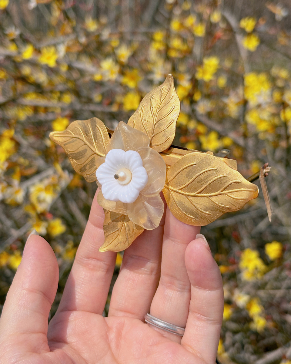 리프 앤 플로럴 헤어핀 - 이미지 4